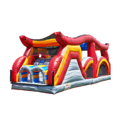 JumpOrange Shadow Obstacle Course Bounce House for Kids and Adults – Piece 2 (with Blower)