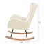 Chaise berçante, fauteuil oscillant rembourré avec dossier haut Nursery