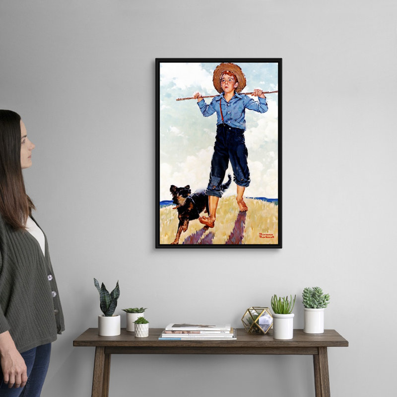 Art mural sur toile Norman Rockwell, H 32 po x l 22 po x P 1,75 po, Cadre flottant noir