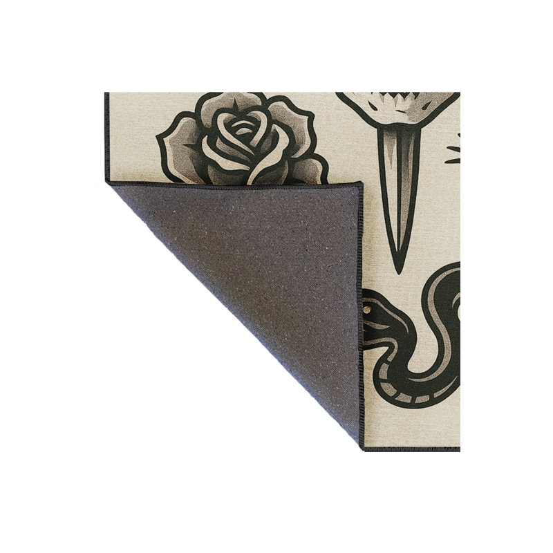 Tapis gris tissé Mosso, 4 pi 7 po x 6 pi 7 po