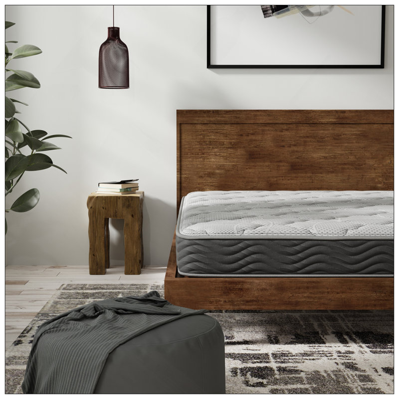 Matelas hybride ferme de 8 pouces avec ressorts ensachés, Lit simple