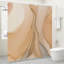 Rideau de bain abstrait abstrait beige 72 x 72 po / 180 x 180 cm avec crochets