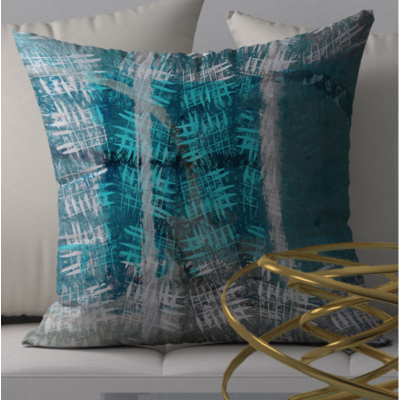 Abstract Throw Pillow, 20" H x 20" W x 5"D
