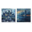 «Blue Middle Ages Castle At Night I» - Fortress Wall Decor - Art mural industriel 2 pièces-763314568-763314572-763314574