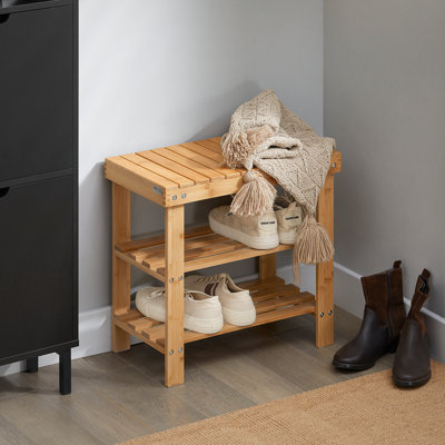 4 Pair Shoe Storage Bench