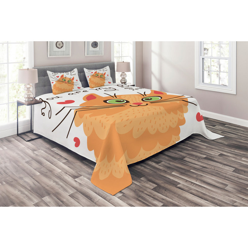 Polyester Coverlet, King Bedspread + 2 Shams