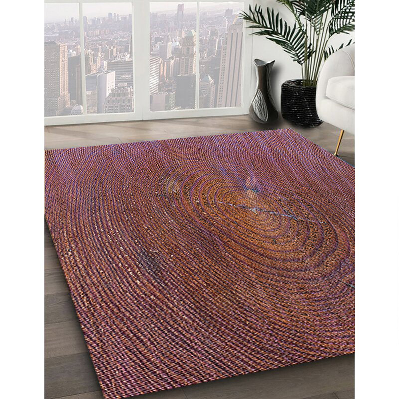 Tapis marron Power Loom, Rectangle 7 pi x 9 pi