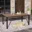 Rectangular Metal Outdoor Dining Table With Umbrella Hole , 96.5cm W 152.6cm D