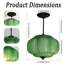 Luminaire suspendu vintage en verre vert avec ampoule 3 couleurs, douille E26-1690238473