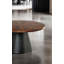 Table basse ronde de style contemporain avec base cylindrique
