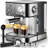 20 Bar Professional Espresso Machine With Milk Frother, Pressure Display, And Removable Water Tank - Espresso, Cappuccino, Latte, And Macchiato Maker - Single And Double Shot, ESE Pod Compatible