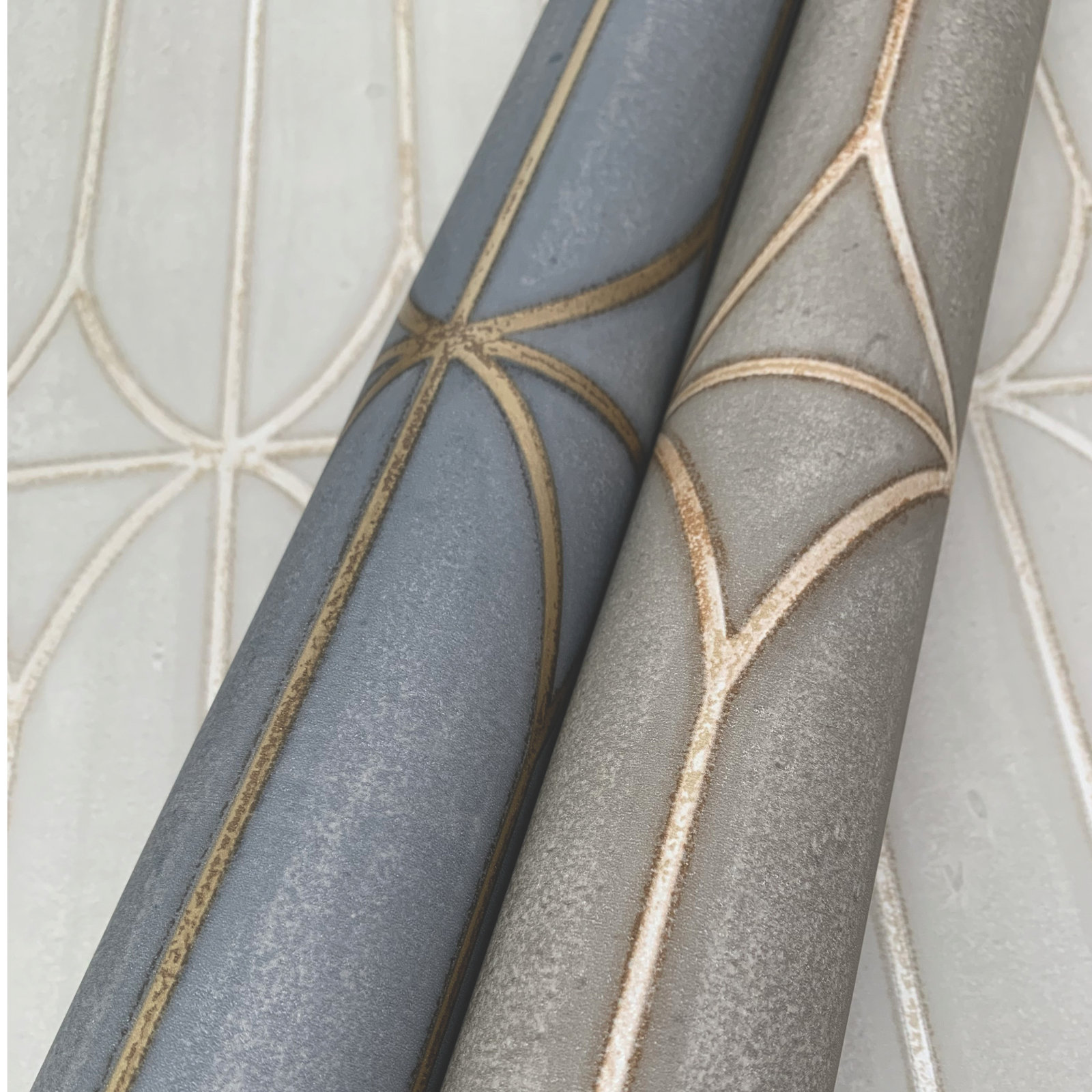 Branley Modern Geometric Wallpaper, Charcoal