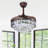 42 Inch Modern Retractable Crystal Ceiling Fan with LED Kit