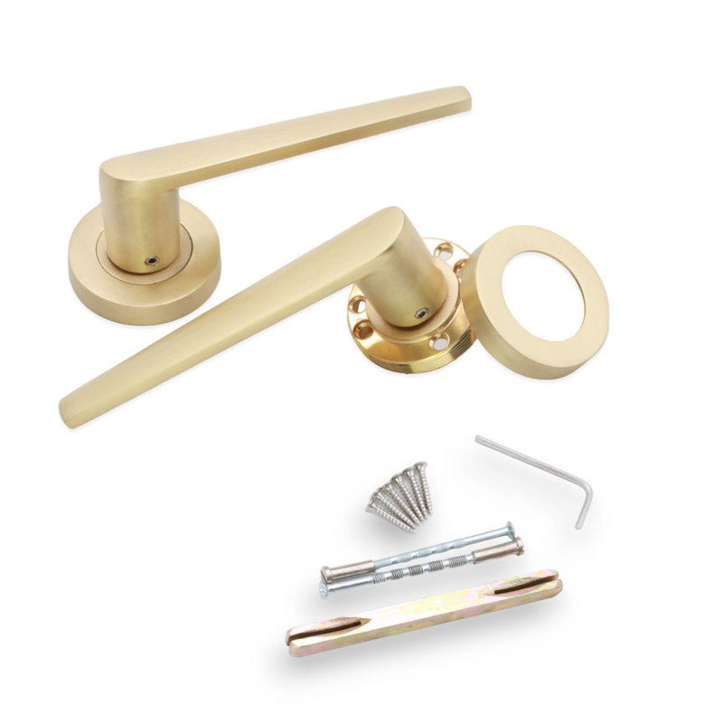 Aero Lever on Rose Satin Brass