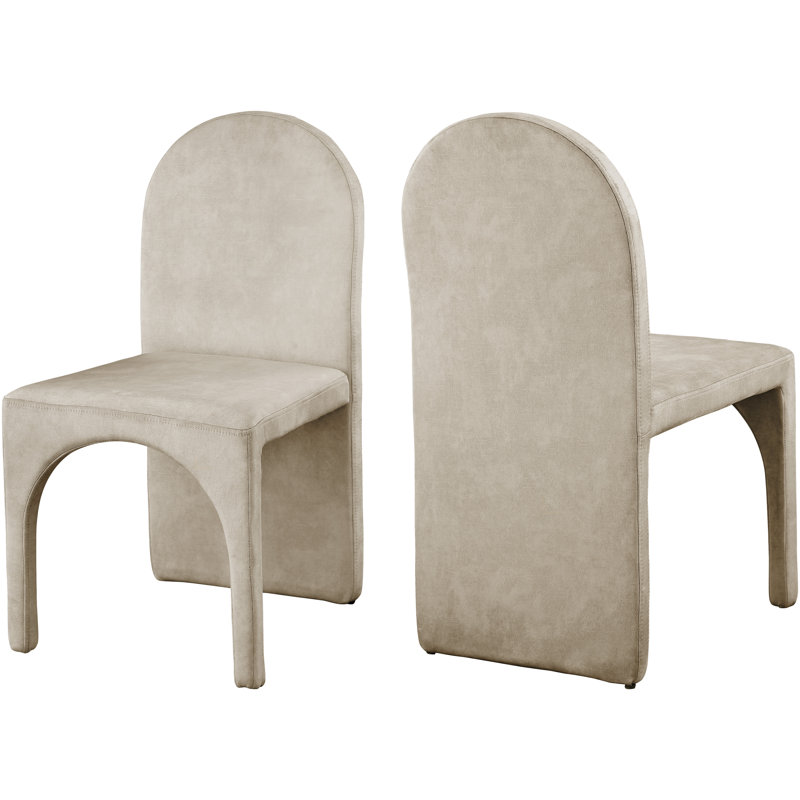 Chaise d'appoint en velours Car Pathia, Velours pierre