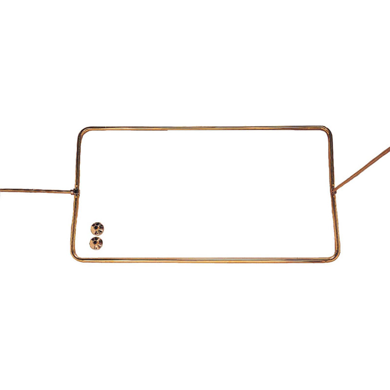Tringle rectangulaire à rideau de douche extensible, Laiton ultra enduit, l 45 po x P 25 po