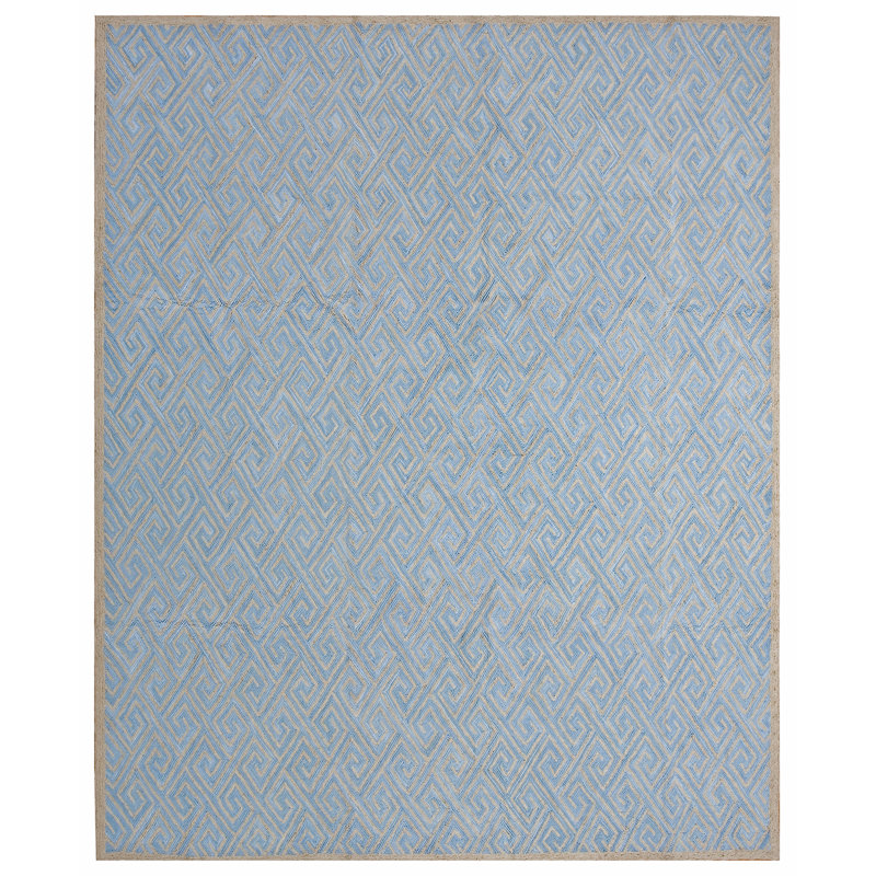 Hand Hooked Wool Geometric Area Rug