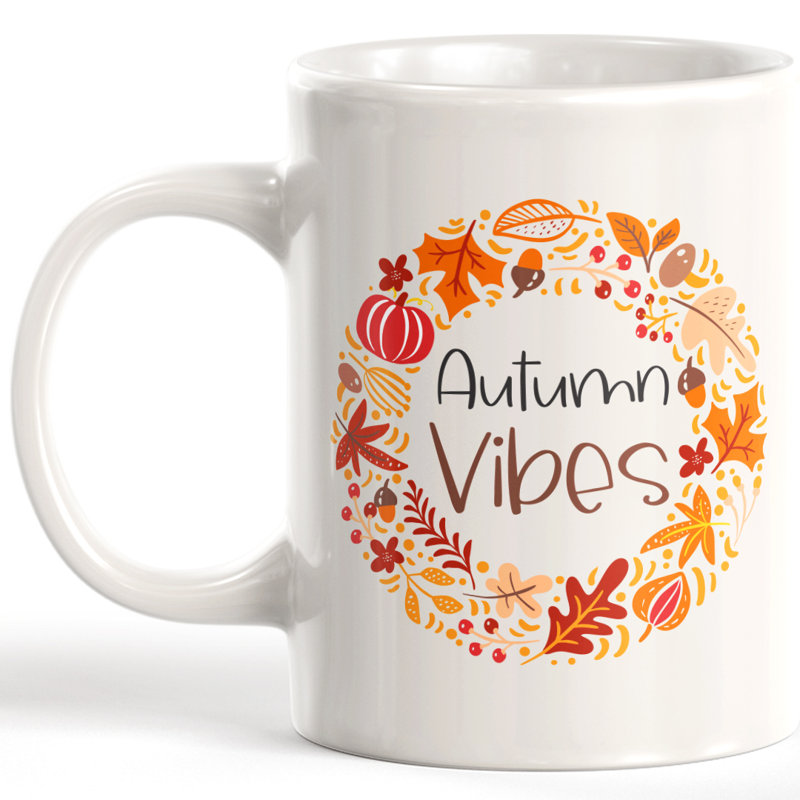 Grande tasse à café Aleardo Autumn vibes, 11 oz, Plastique