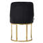 46cm H Velvet Upholstered Metal Wing Back Armchair-267257007