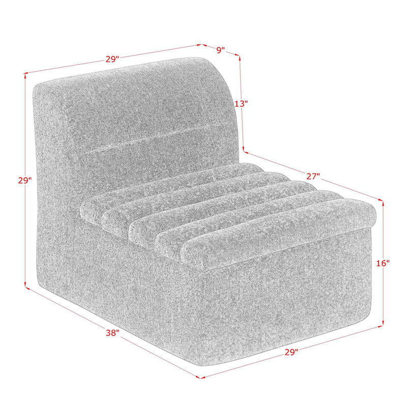 Le siège simple pour canapé modulaire, Noir