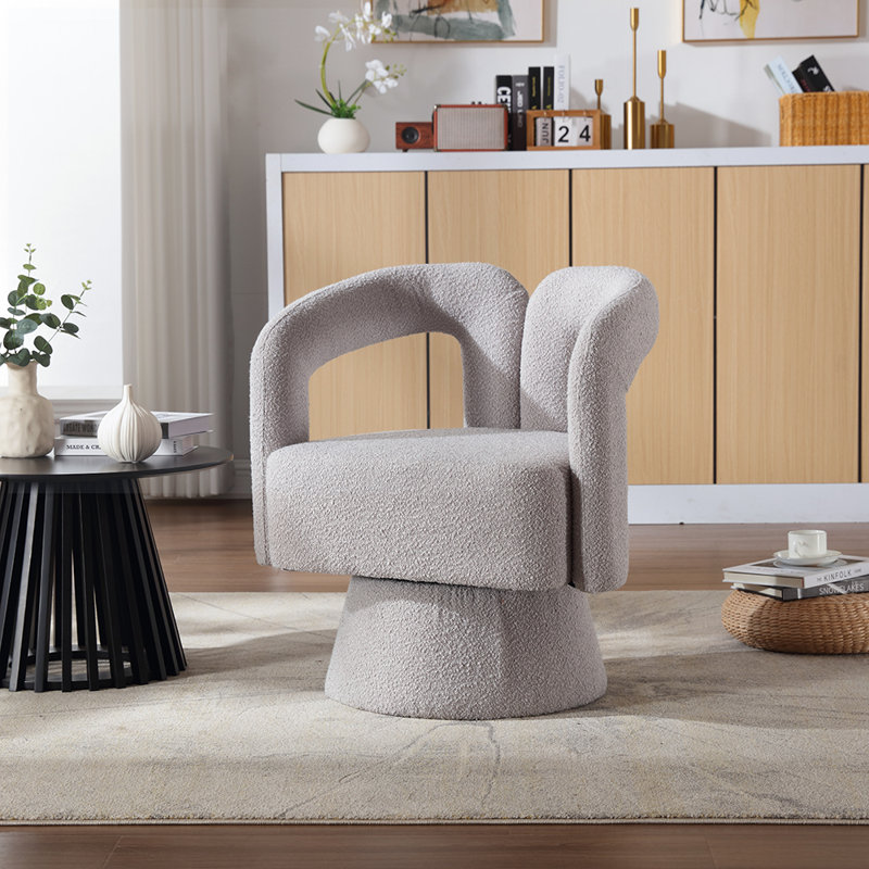 Fauteuil demi-tonneau Accent, Boucle gris clair incorrecte