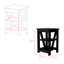 Table d'appoint Rossville, salon, noir-587595299