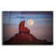 Art mural en verre épique «Moonrise Over Monument Valley» par David Drost, 36 po x 24 po-1451376801