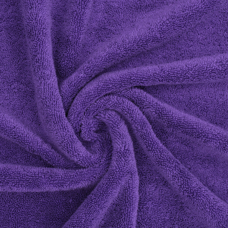 Maleigh 100% Cotton Soft Absorbent 4 Piece Washcloths Set, Purple