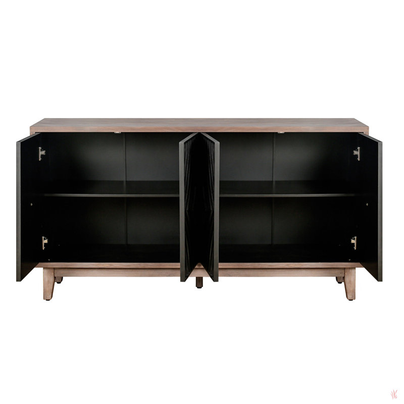 Rebecka Wooden Storage Cabinet, Antique Black