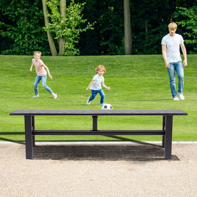 Nikoma Metal Outdoor Bench by Arlmont & Co.