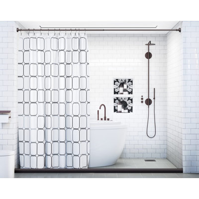 Barre de douche à tension en bronze huilé – Réglable de 45,7 à 200,7 cm, convient aux espaces de 50,8 à 197,8 cm (idéale pour les salles de bain de 183 cm de large), sans perçage, résistante à la rouille.