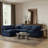 Itala Velvet L-Shaped Sectional Reversible-94482388