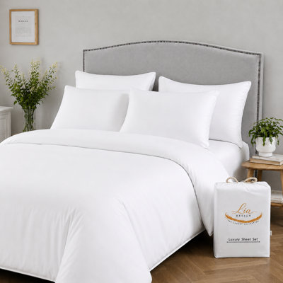 Lia Design Collection Microfiber Solid Colour Duvet Cover Set, King