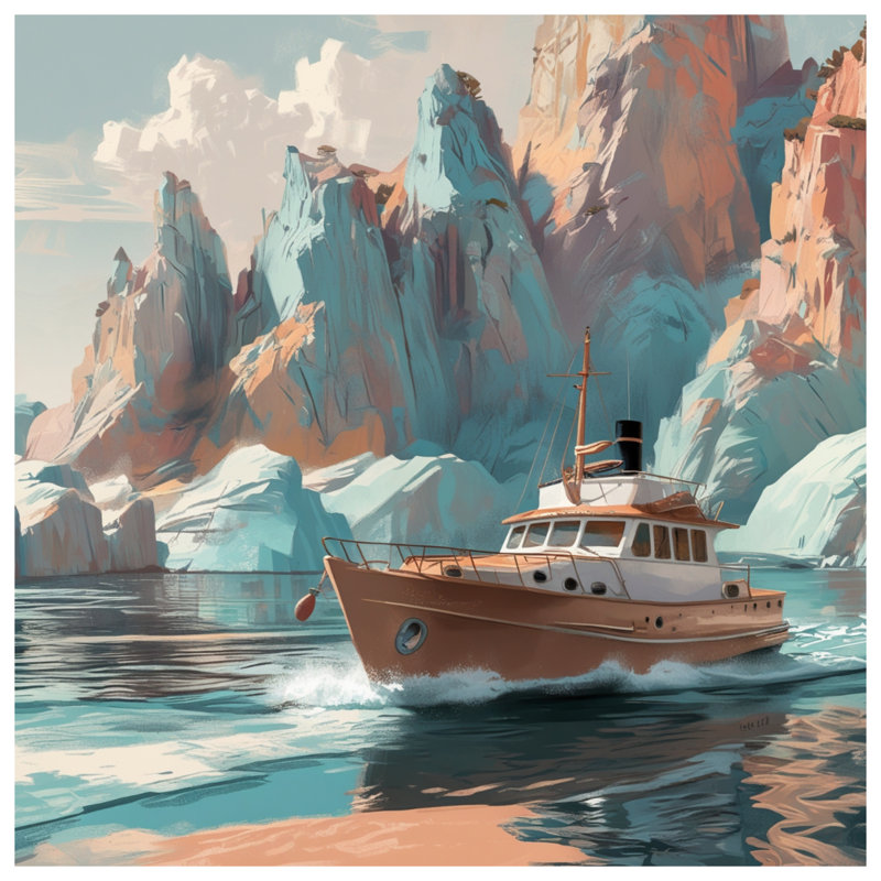 Coussins décoratifs Boat In Scenic, 14 X 14 pouces