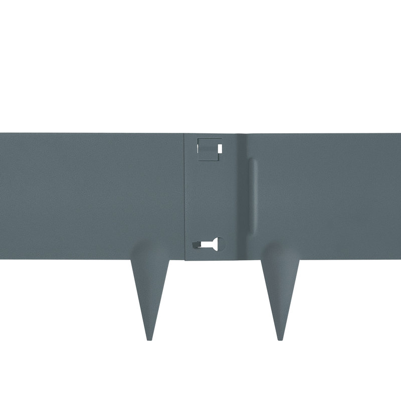 Dark Gray Steel Flexible Garden Landscape Edging Set