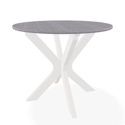 23" Round Rustic Polymer Outdoor End Table