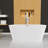 Brushed Nickel Bathtub Faucet With Hand Shower - Solid Construction, Elegant Bathroom Addition Tub Build, 37.35 In Product Depth,
