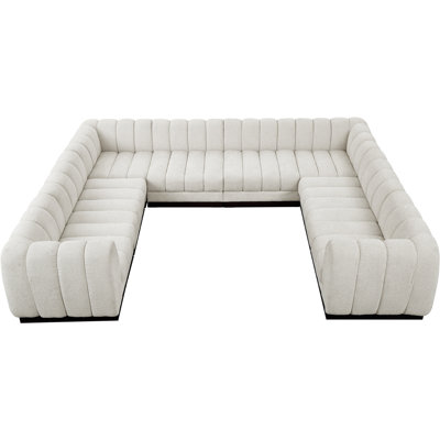 Hippen Upholstered U-Shaped Sectional Symmetrical