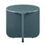 Ensemble de 2 tables basses et tables de bout rondes modernes, tables gigognes bleu sarcelle brillant avec base sculpturale pour le salon