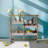 Gold & White Washed Finish Serving Cart