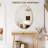 Irregular Asymmetrical Wall Mirror For Living Room Bathroom Entryway, Modern Decorative Mirror Hanging (Hook Style, 24'' X 18'')