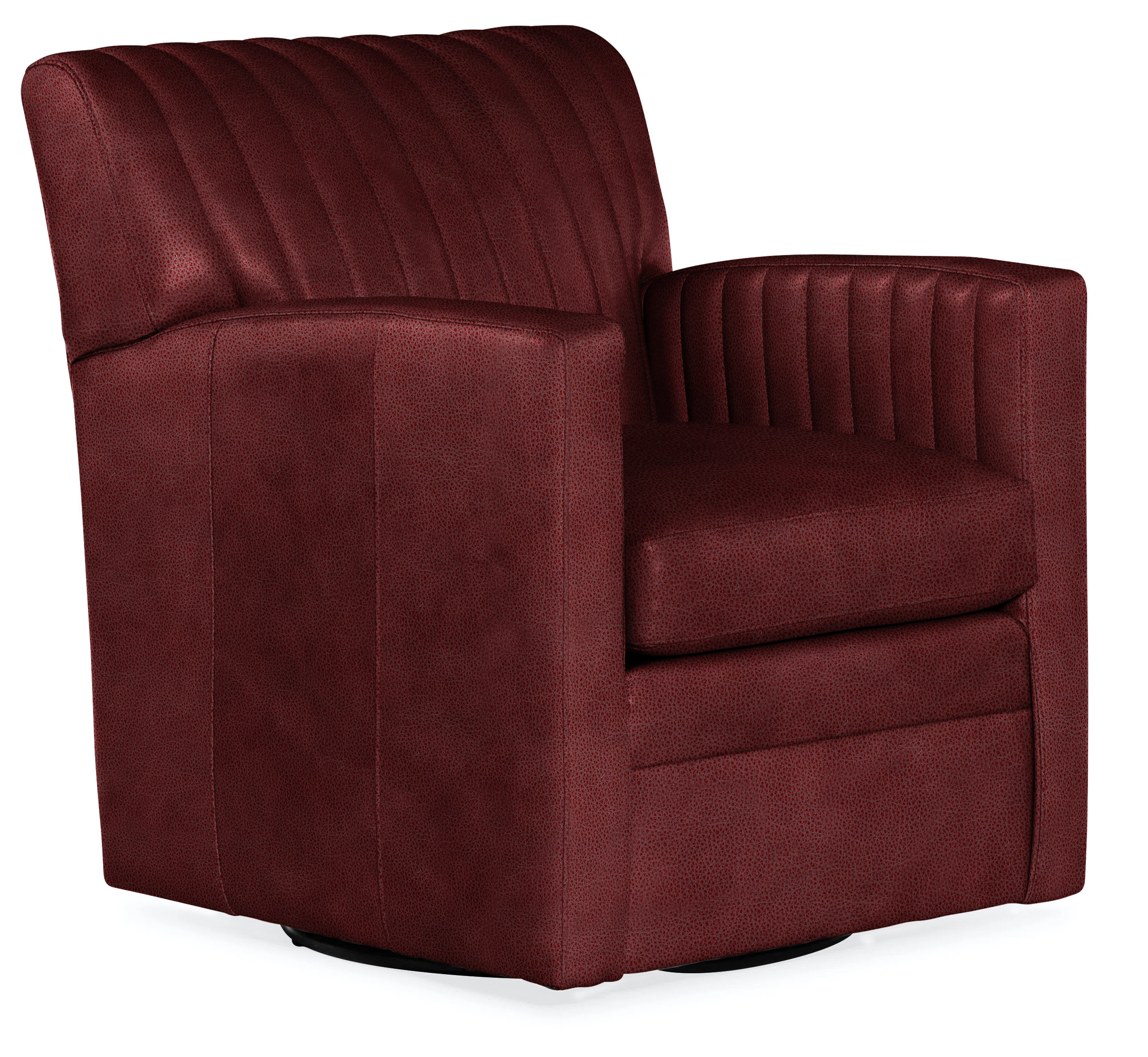 Bradington-Young Barnabus Leather Swivel Club Chair