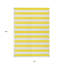 Tapis extérieur lavable rayé jaune et blanc 10 pi x 14 pi