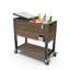 Permasteel - Glacière à roulettes 80QT à grain de bois avec cloison - Brun-50654735-116226752