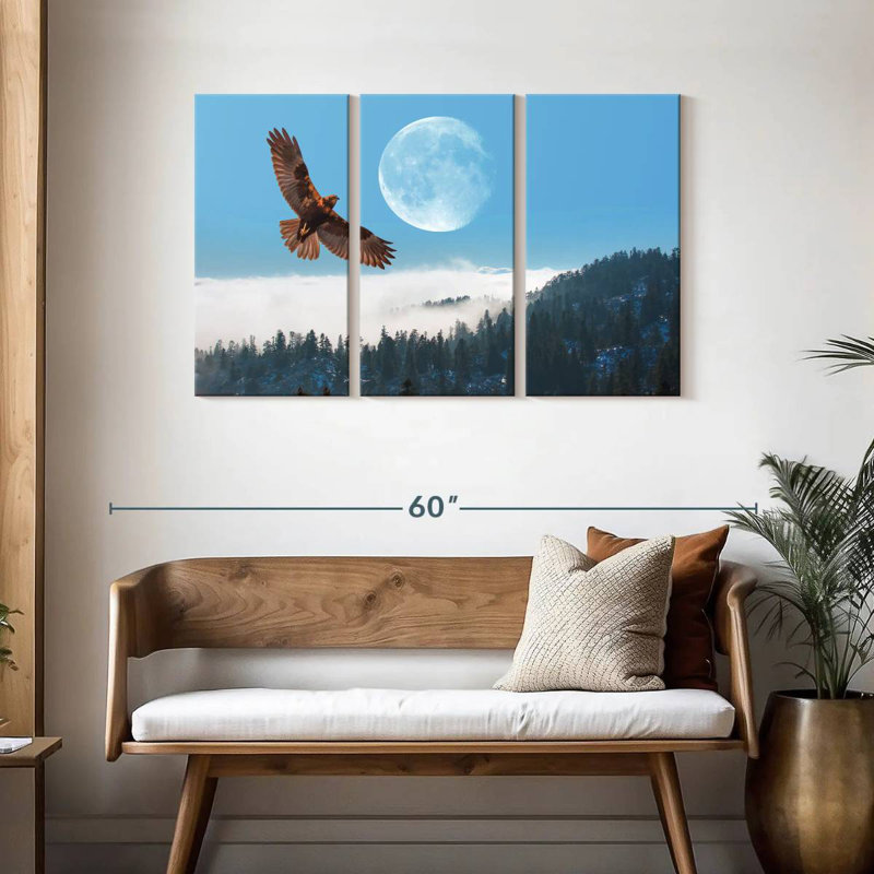 Eagle Over Fogy Mountains, 28" H x 45" W