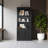 Bookcase with Sliding Doors & Drawer, Solid Wood Frame, Adjustable Shelves