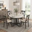 Ensemble table et chaises de salle à manger 5 pièces pour 4 personnes, avec table en bois massif et 4 chaises pour la cuisine-598828171-598828169