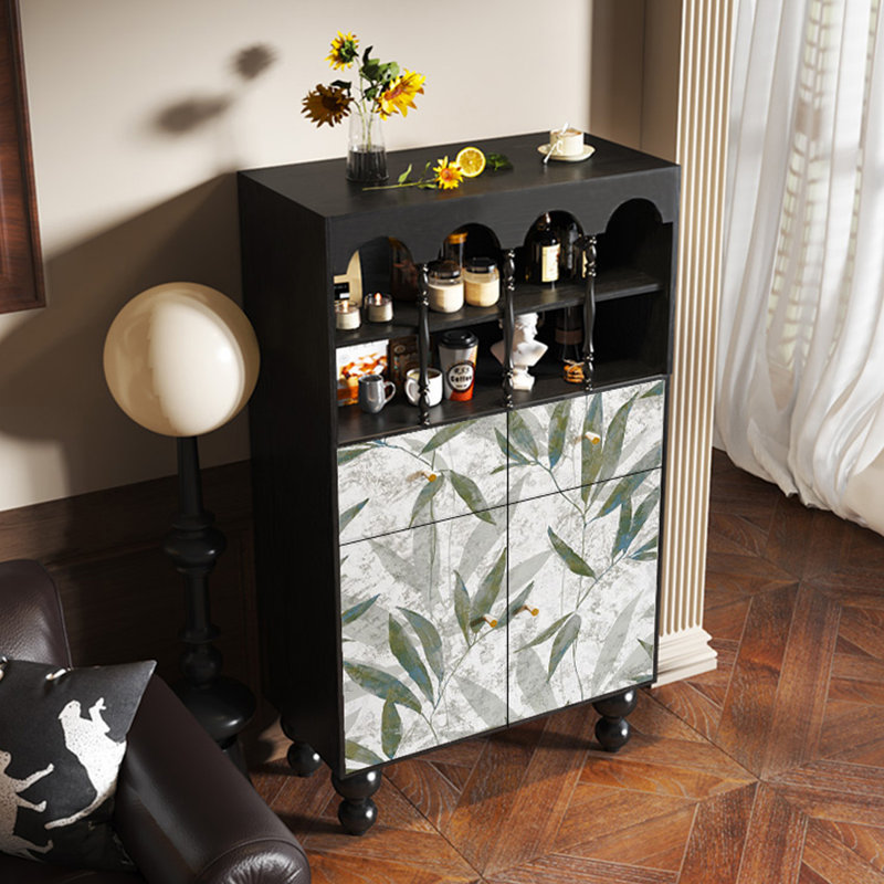 Practical multi-functional display accent cabinet, Black