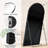 Arched Black Floor Mirror With Stand, 38x77 Inch Freestanding Full Body Mirror For Bedroom-36989825-36989833