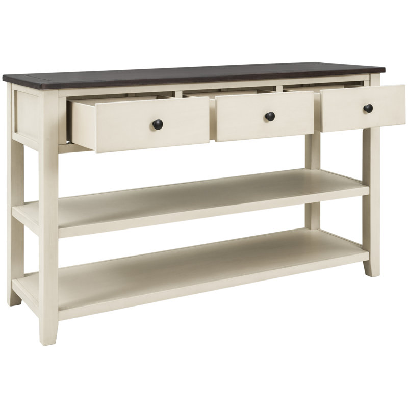 Console Cabras, Beige, Espresso incorrect, H 30 po x l 50 po x P 16 po
